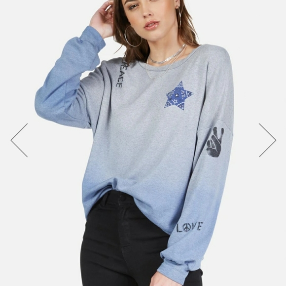 Lauren Moshi Tops - Lauren Moshi Sierra Bandanna sweatshirt